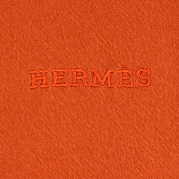 HERMES Orange Scarf - Picture 5 of 9